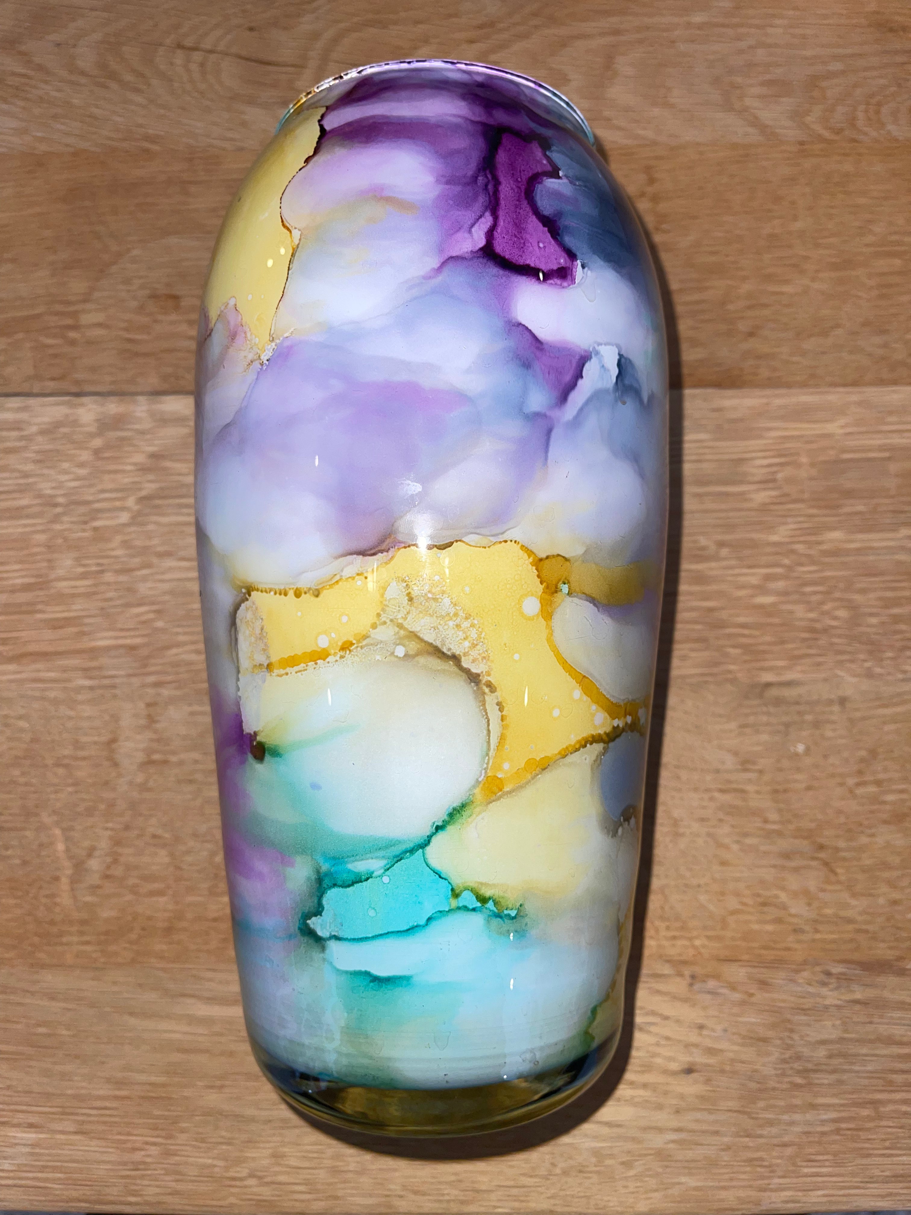 Multicolor Glass Vase